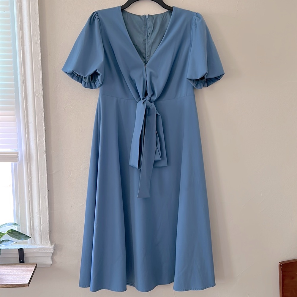 SHEIN Women’s Puffy sleeve dress| Blue | Size L
